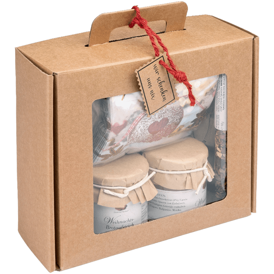 Winterzauber Gourmetbox mit Grußkarte - Ingelheim am Rhein bedrucken mit Logo