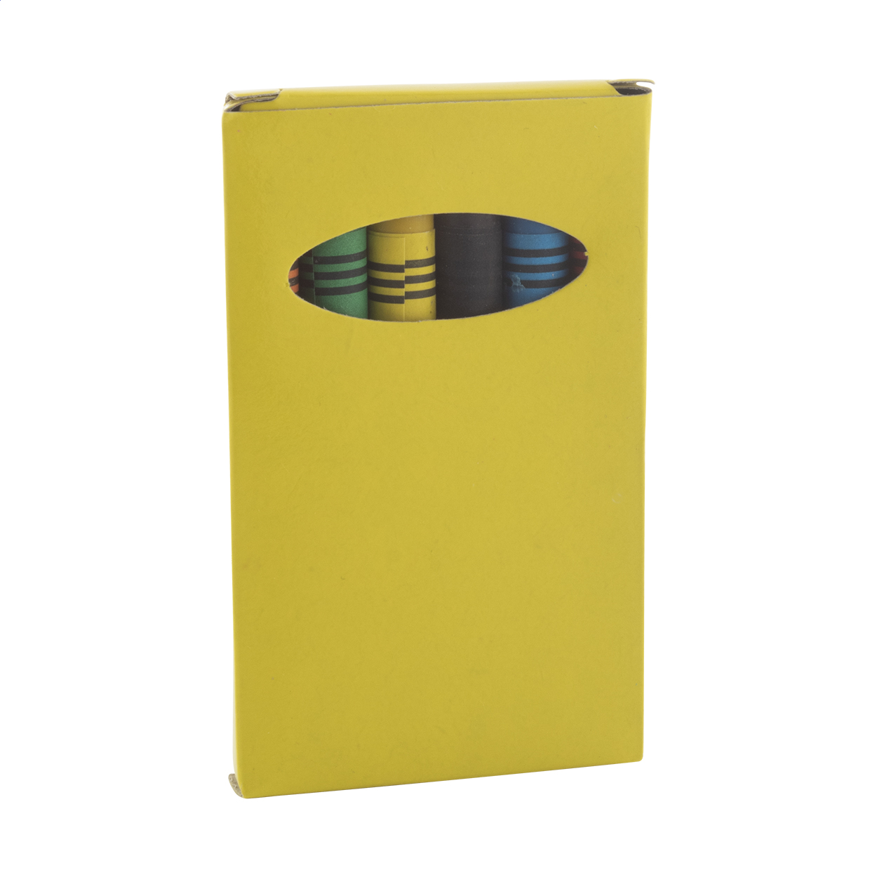 Sorell 6-teiliges Wachsmalstift-Set in farbiger Box mit Ihrem Logo bedrucken mit Logo
