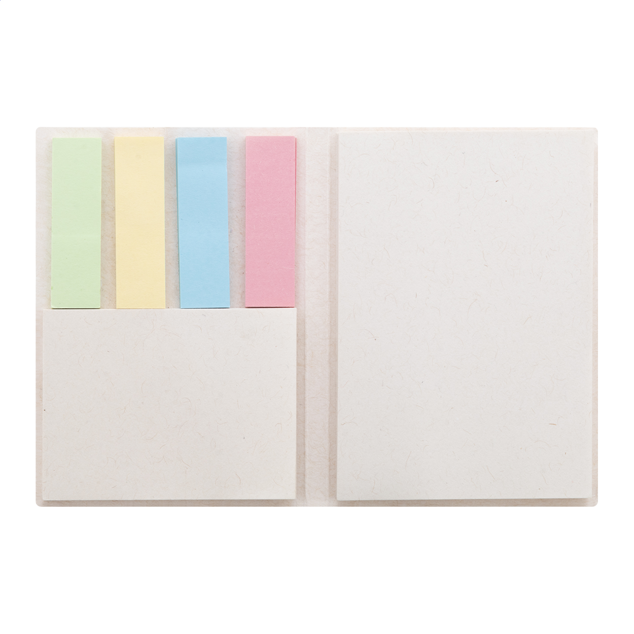 Relact Stick Haftnotizen aus recyceltem Milchkarton mit Page Markern bedrucken mit Logo