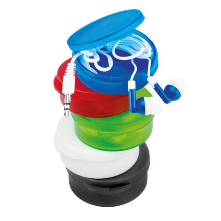 Runde Plastikbox Kopfhörer - Schwarzatal