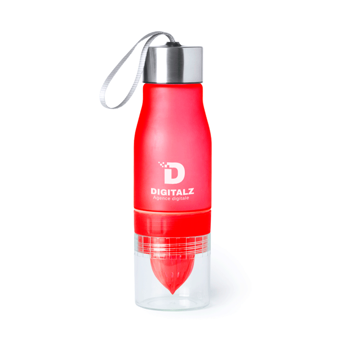 Bedruckte Trinkflasche mit Zitronenpresse bpa frei 700 ml - Robin