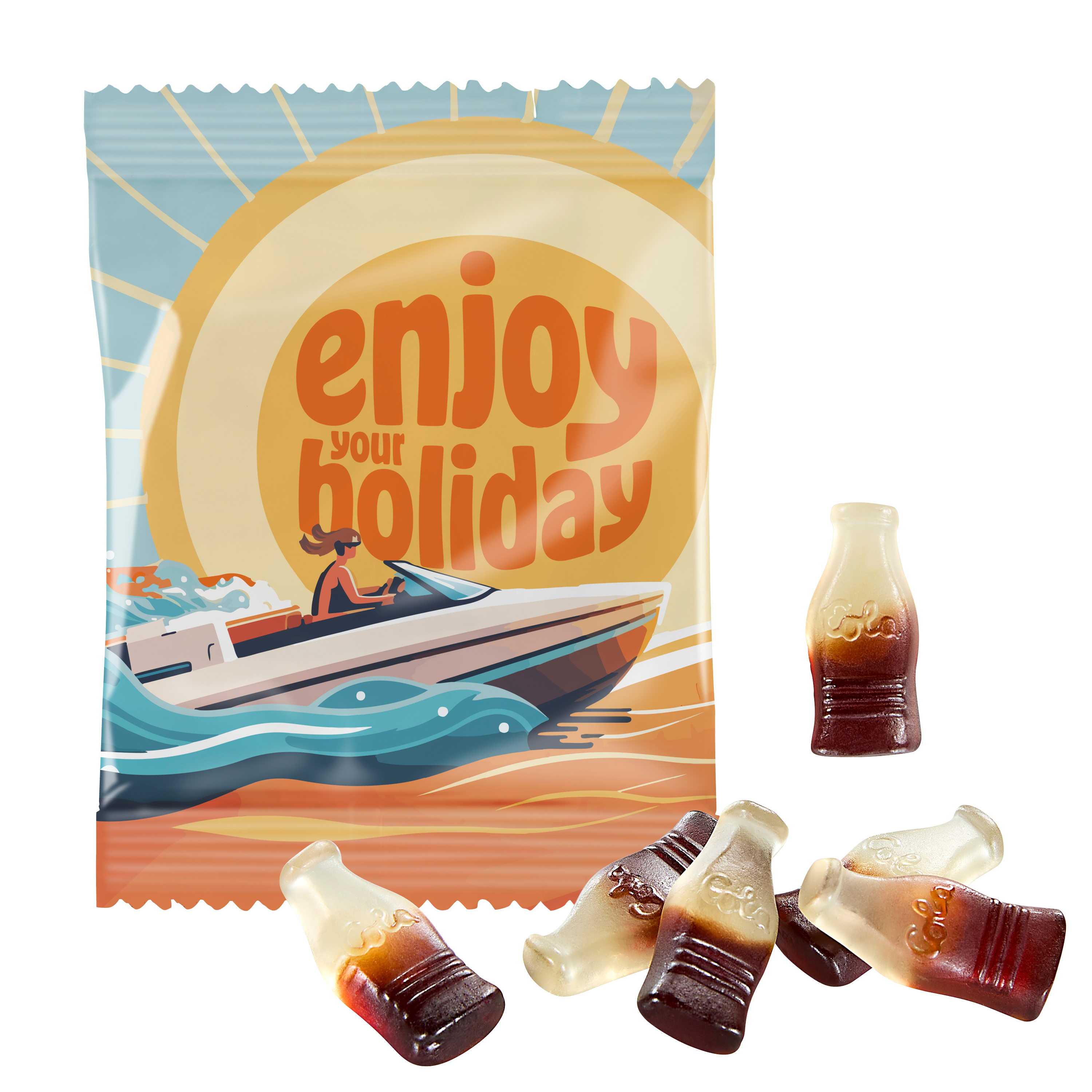 Fruchtgummi Cola Flaschen - Rotenburg bedrucken mit Logo