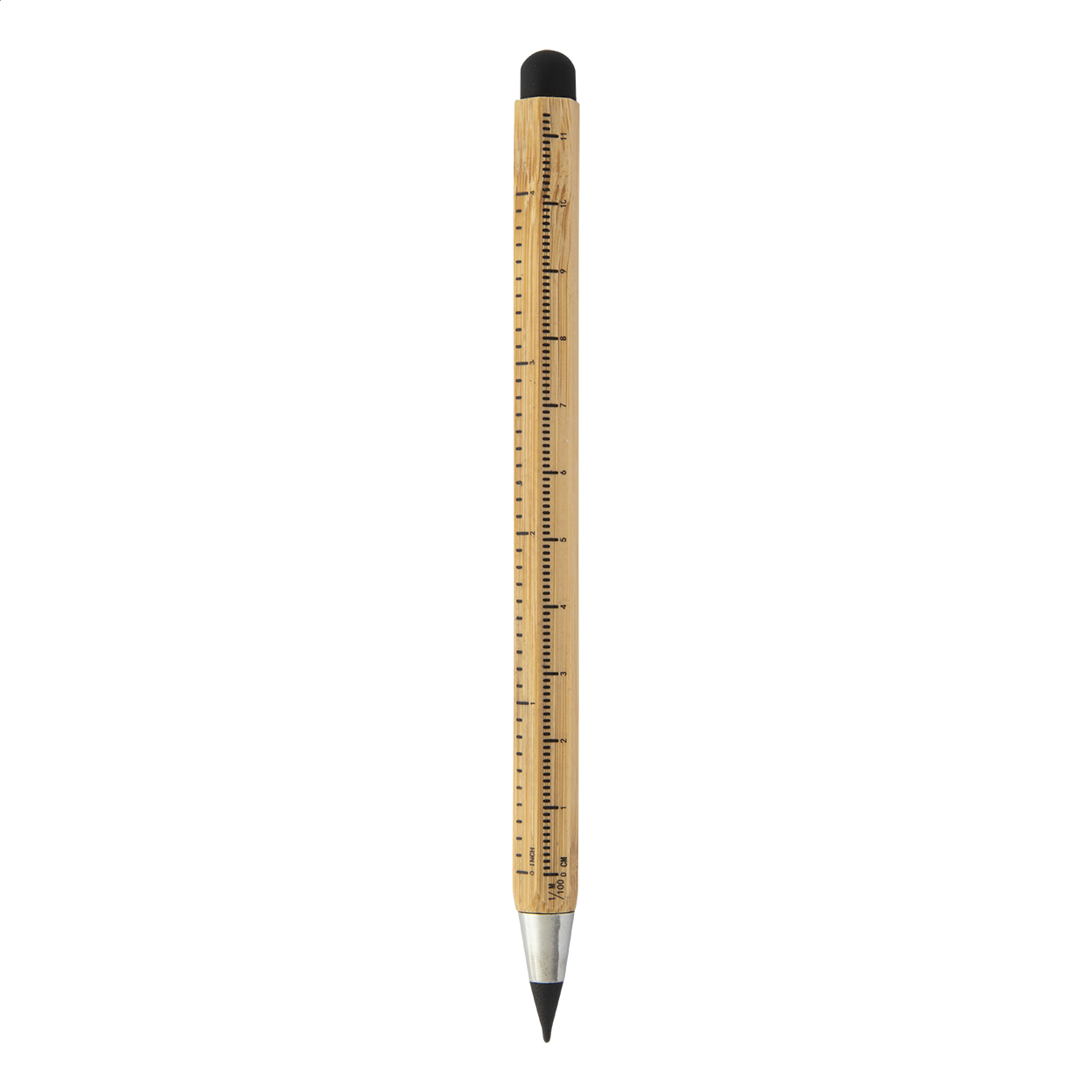 Boloid tintenloser Stift aus Bambus mit Lineal, Touchpen und Logo bedrucken mit Logo