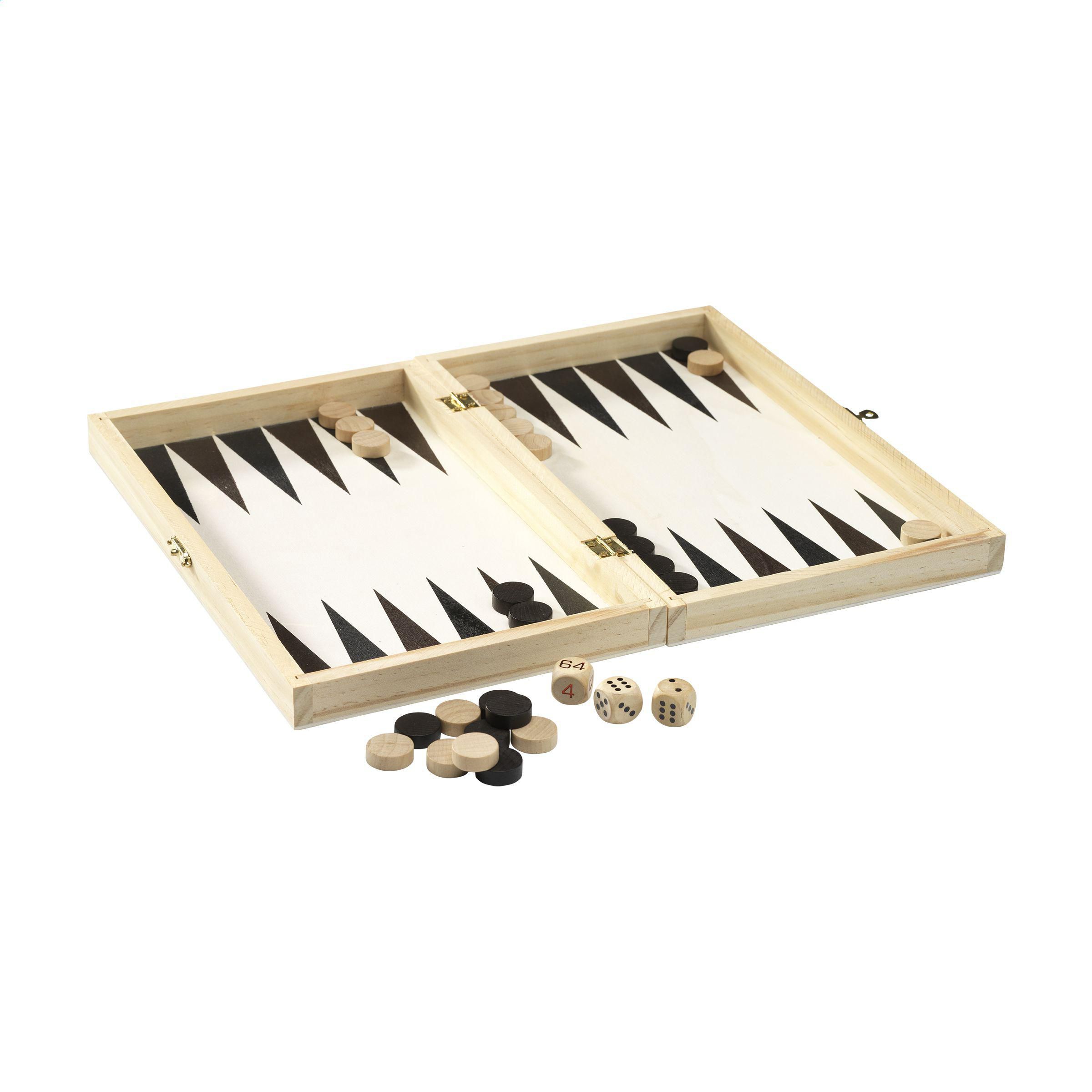 Holzspiel Backgammon-Box - Aachen bedrucken mit Logo
