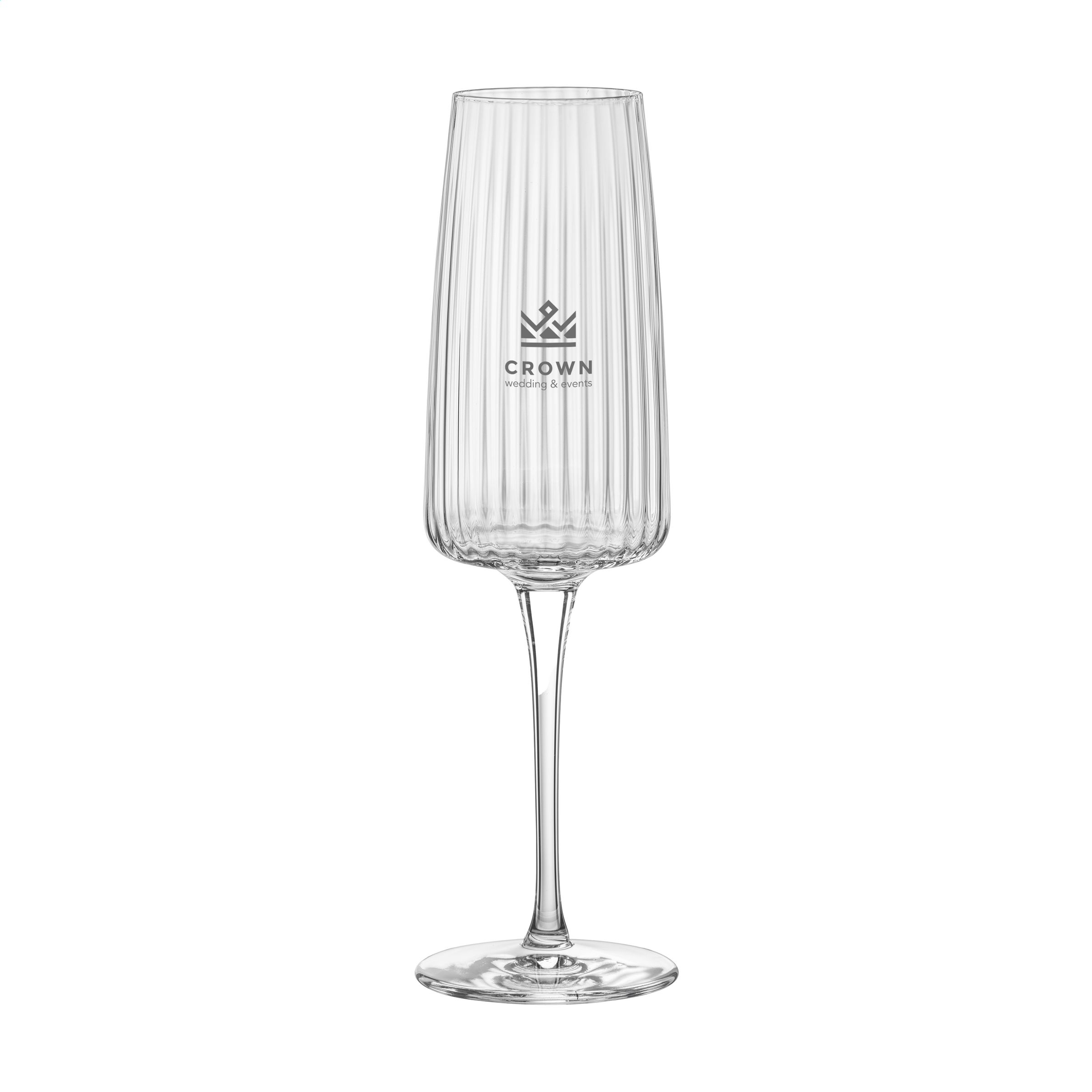 Geripptes Champagnerglas 255 ml - Fulda