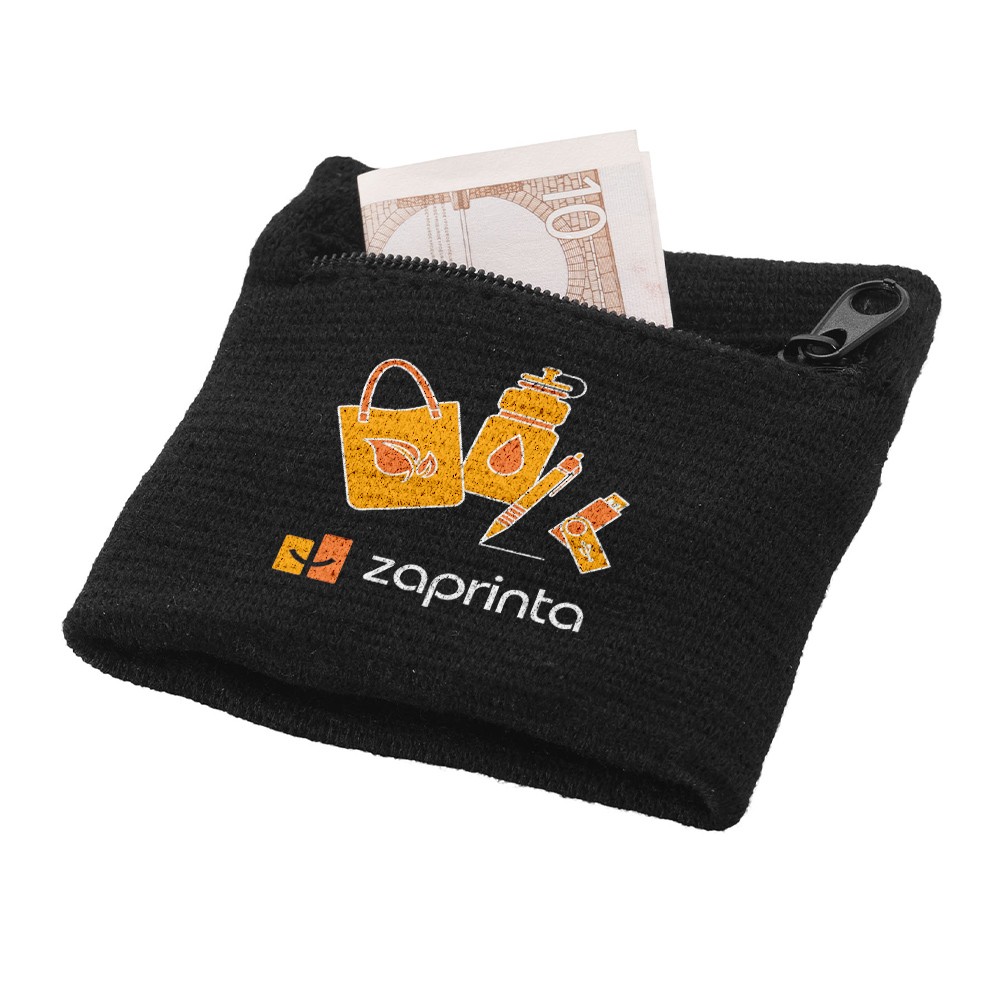 Brisky Schweißband mit Reißverschlusstasche