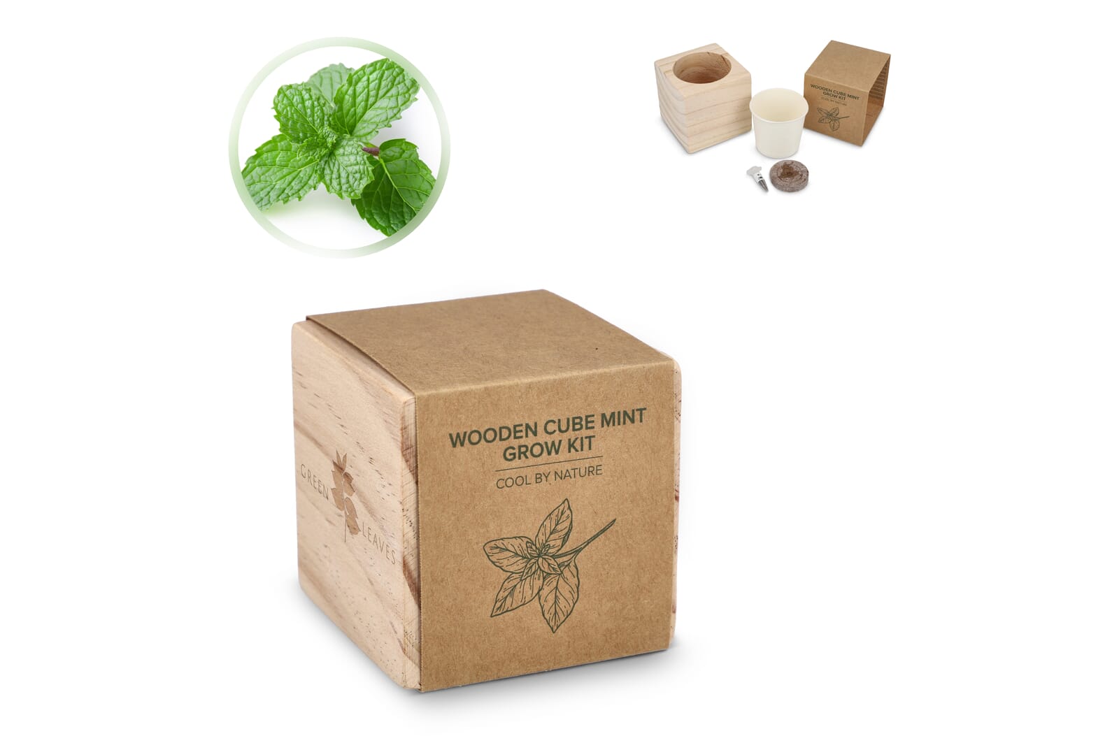 FSC Holzkübel Set – Minze