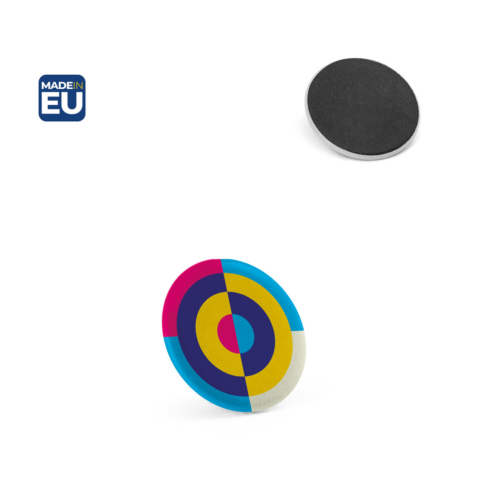 Button P'IN 2 magnetisch, mit Ihrem Logo, ø25 mm