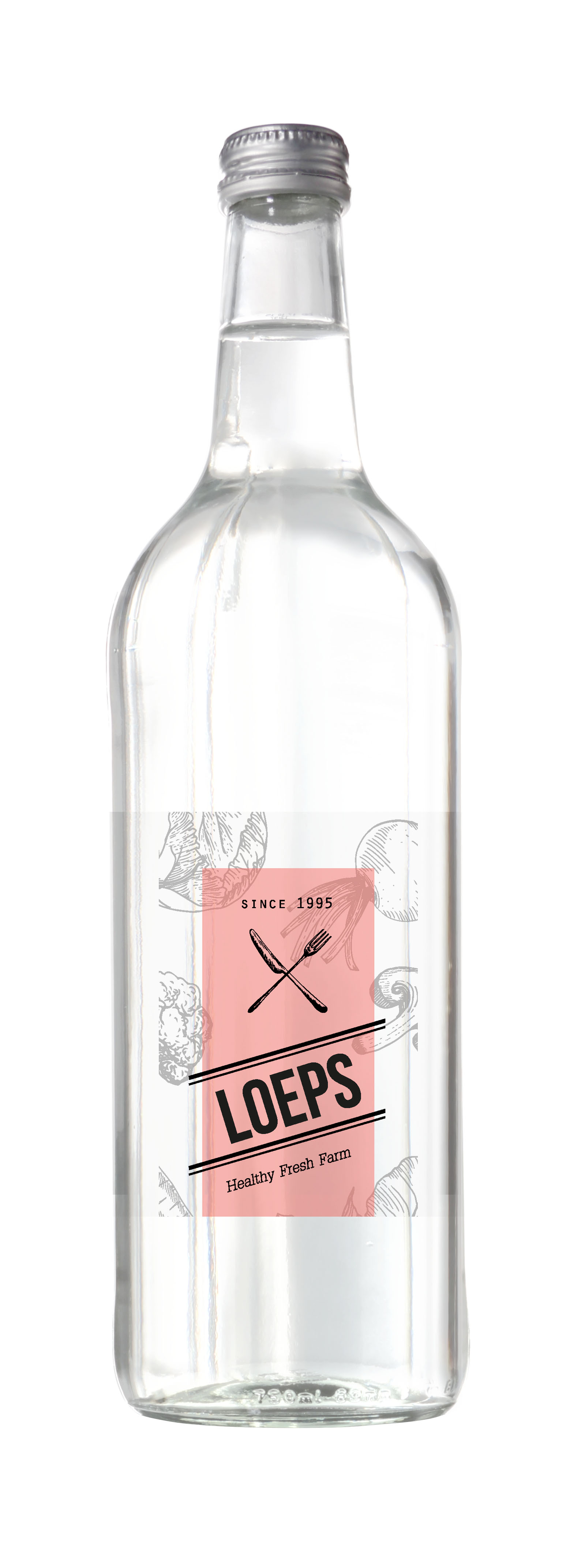 Glasflasche für Quellwasser 330ml - St. Anton am Arlberg