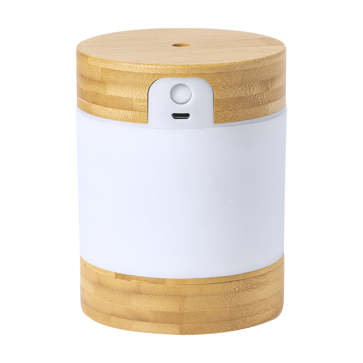 Bohumi Schreibtisch-Luftbefeuchter aus Bambus mit LED, 250 ml, Logo