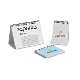 Tischkalender mit Wire-O-Bindung und auffaltbarer Stütze - DIN lang (21 x 9,8 cm)
