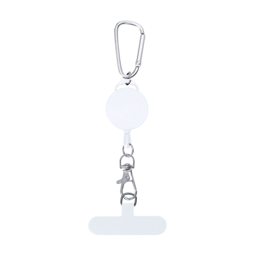 Smartphone-Halterung mit drehbarem Karabiner - Schönau bedrucken mit Logo