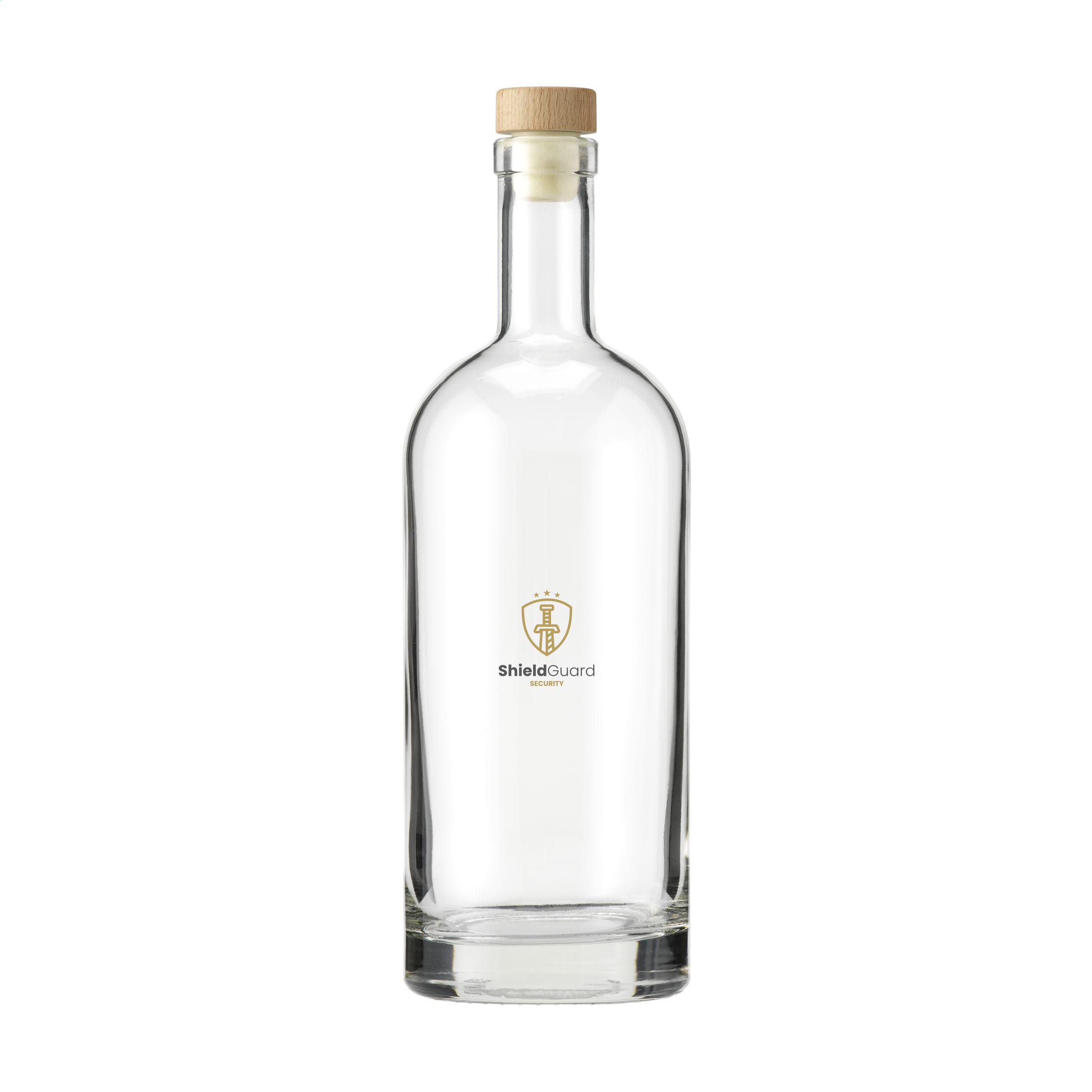 Nordic Glasflasche mit Holzdeckel 1L - Bautzen bedrucken mit Logo