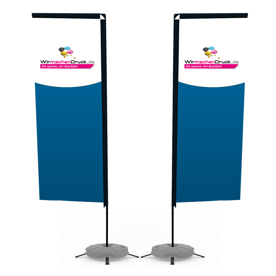 Strandfahne Deluxe Quadrat Mittel - Teublitz bedrukken met logo