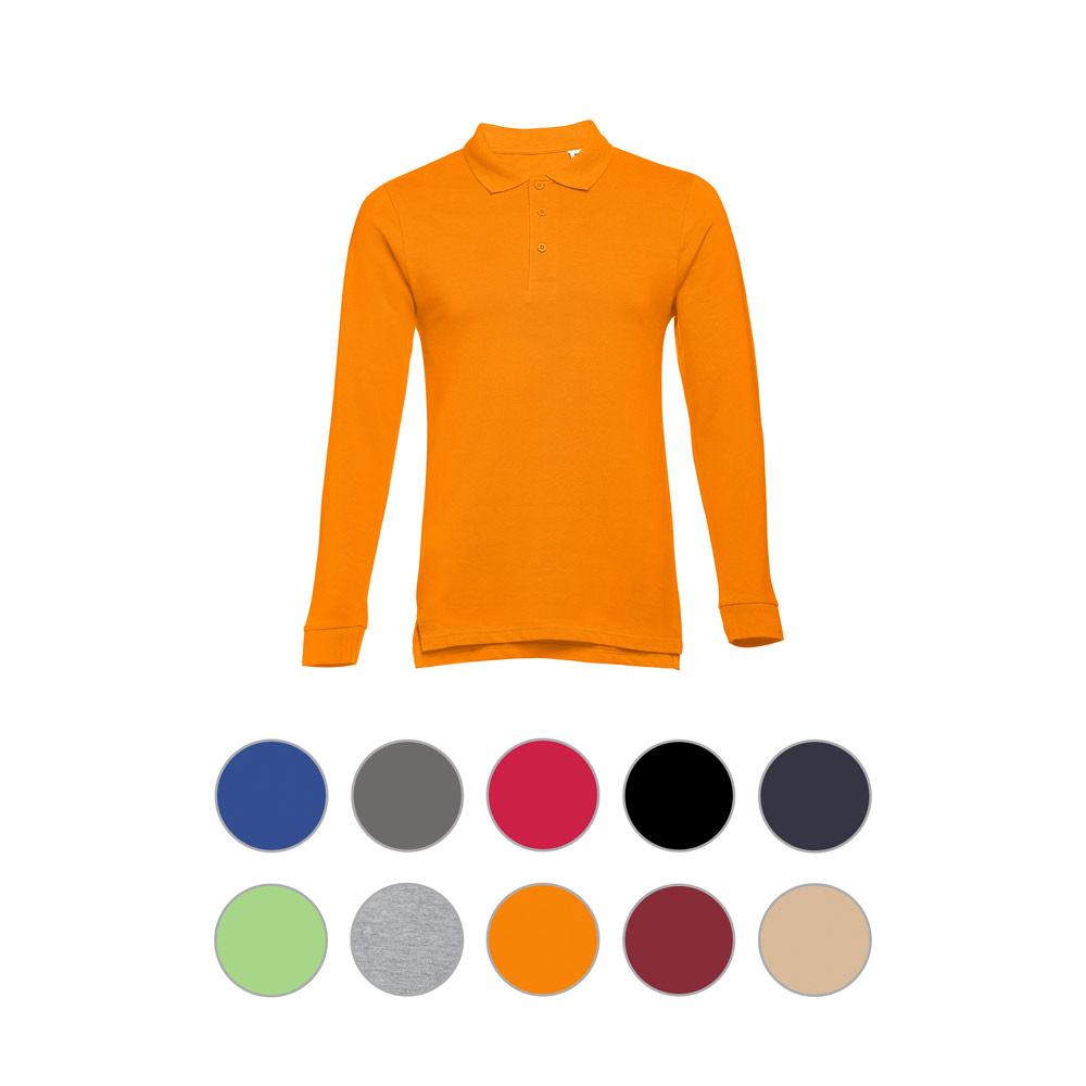 Herren-Langarm-Piqué-Poloshirt - Dahn