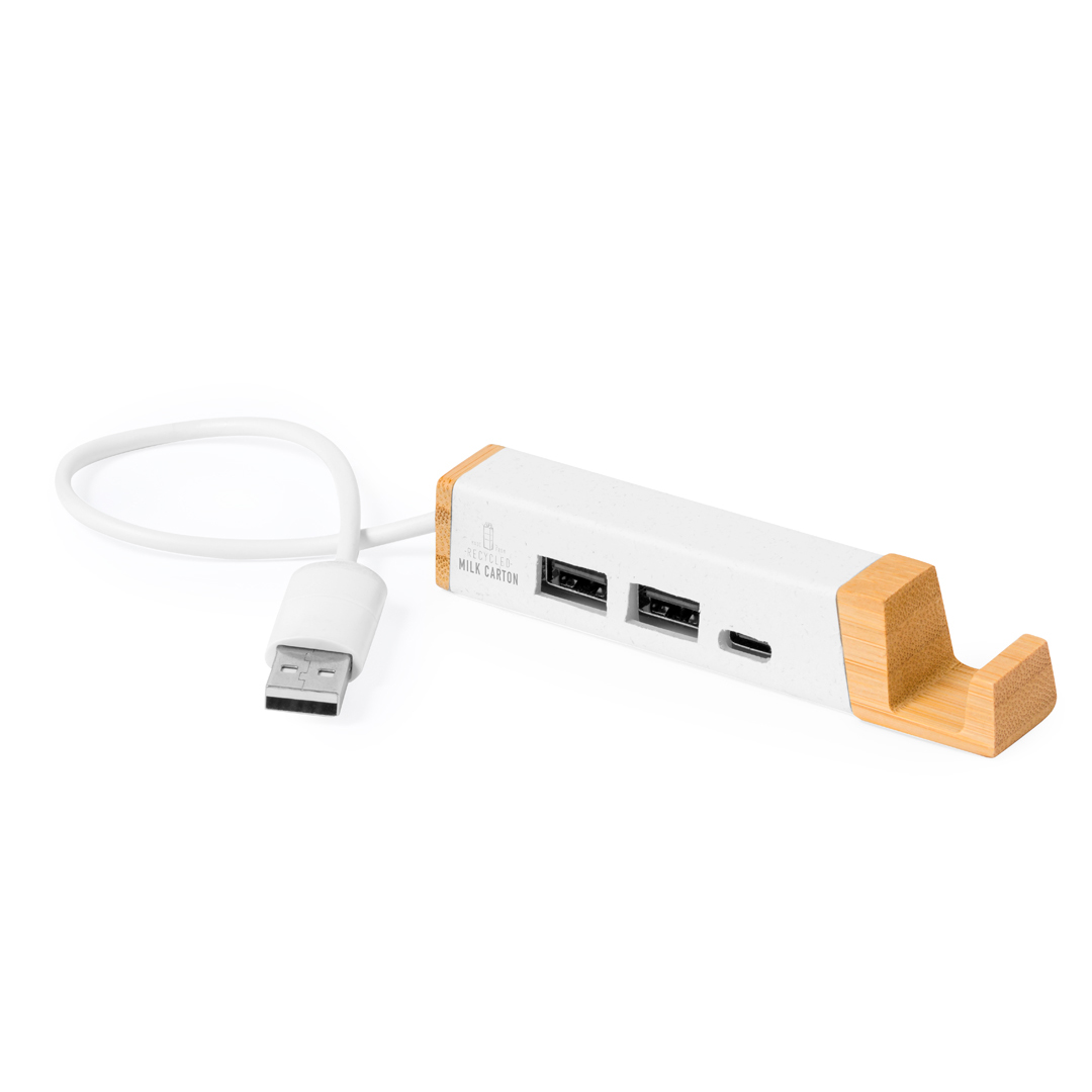 Öko-USB-Hub - Kappeln bedrucken mit Logo