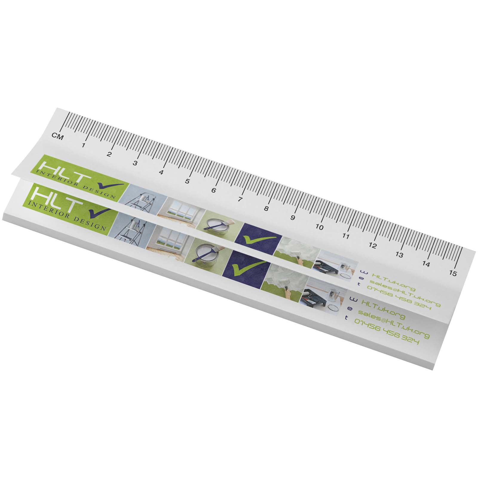 Recyclete Haftnotizen mit Linealdruck - Oelsnitz/Vogtl.