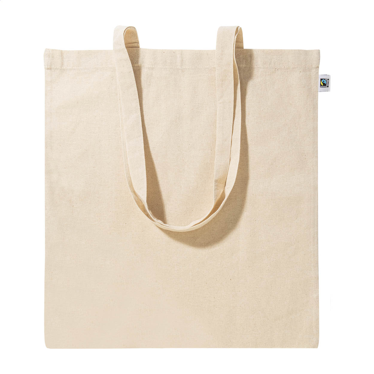 Fershop Fairtrade-Einkaufstasche aus Baumwolle 140 g/m² mit Logo