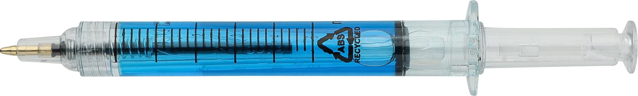 Recycelter Spritzenkugelschreiber - Overath bedrucken mit Logo