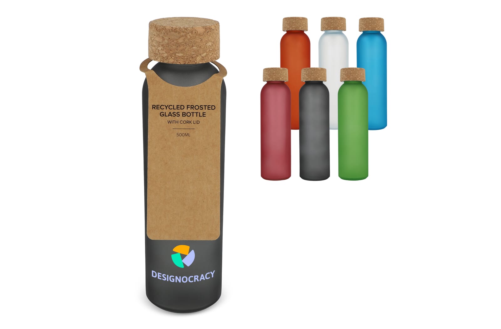 Frostig und umweltfreundlich: Glasflasche mit Korkverschluss 500ml - Büren