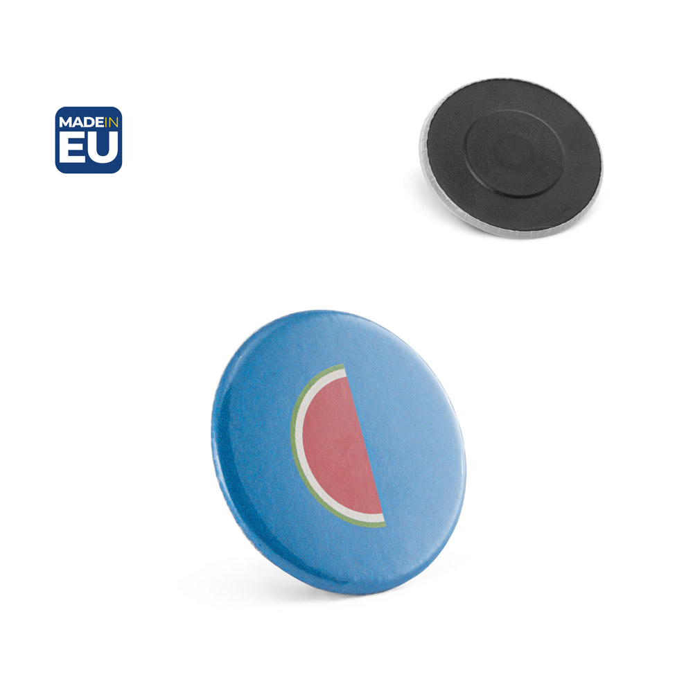 Button P'IN 5 mit Magnetverschluss, mit Ihrem Logo, ø38 mm