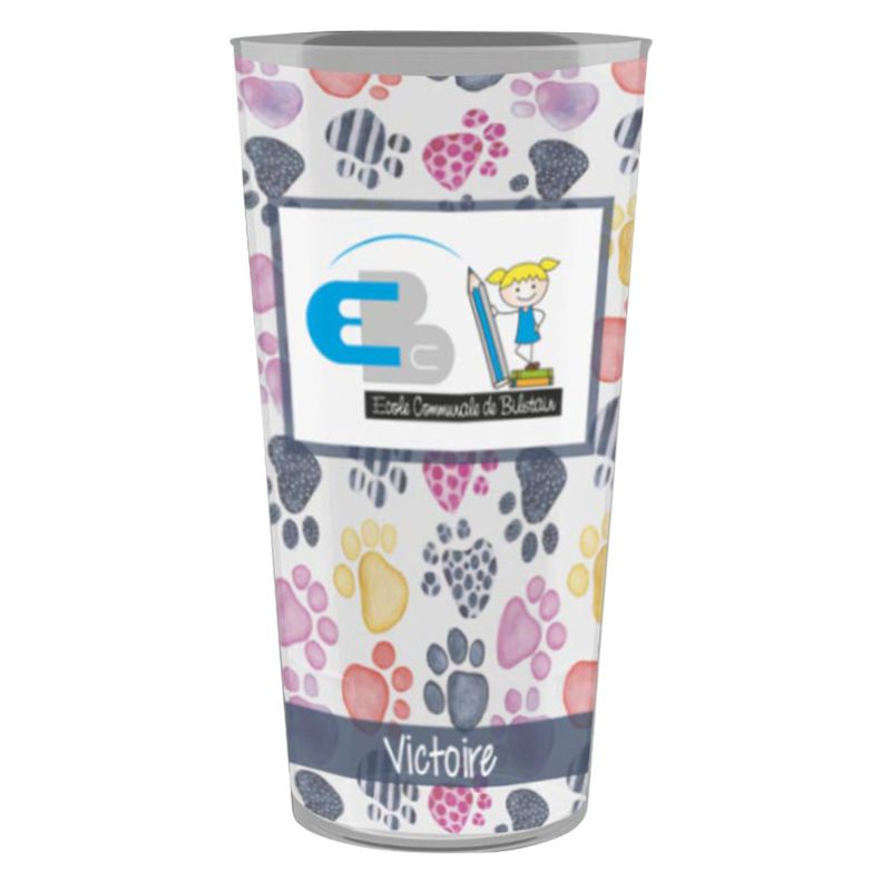 Becher bedrucken für Kinder 33 cl - Pfoten