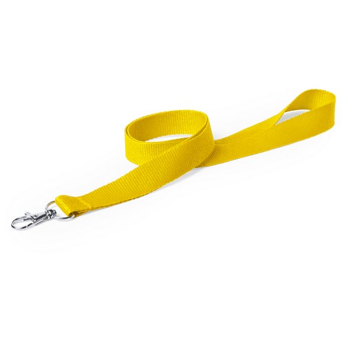 Hellfarbenes Polyester-Lanyard mit metallischem Karabinerverschluss - Delmenhorst