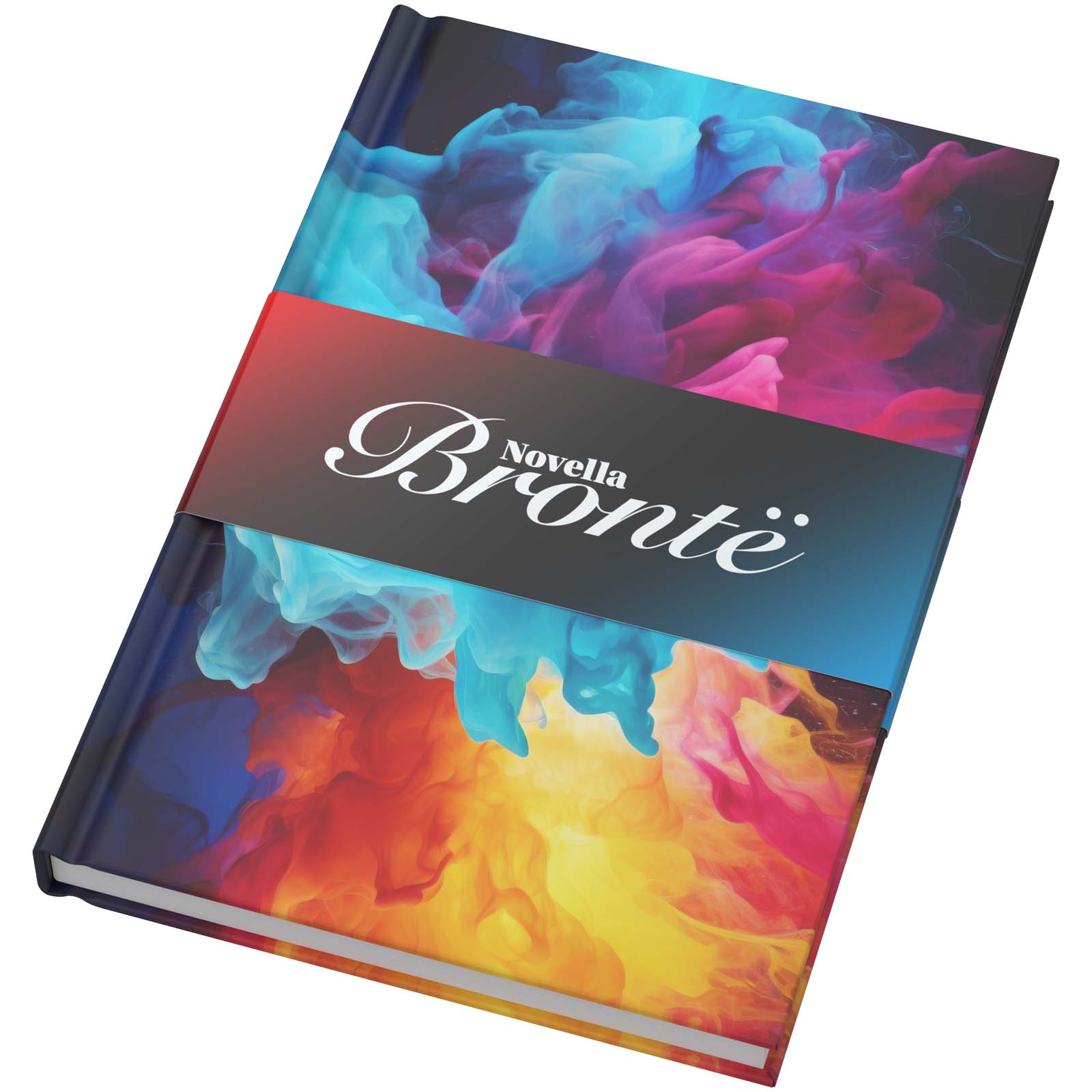 Novella Brontë A5 Recycling-Notizbuch mit Hardcover und Ihrem Logo bedrucken mit Logo