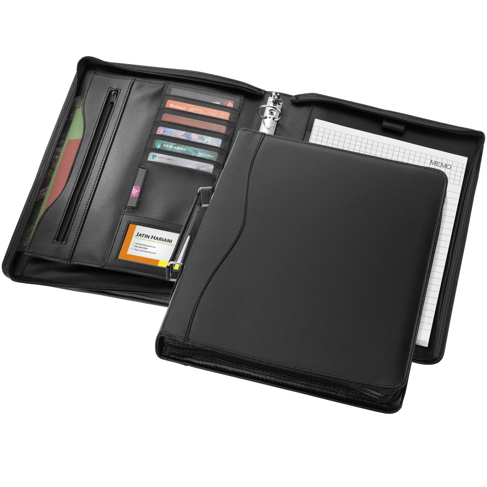 A4-Portfolio mit Aktentasche bedrucken mit Logo