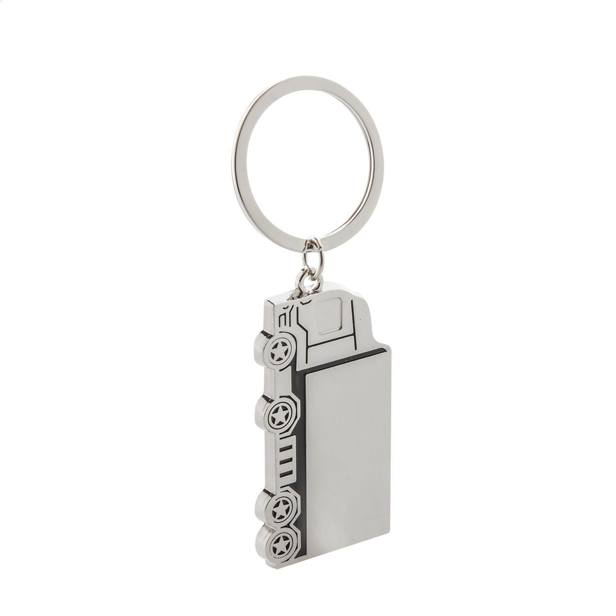 Basset Metall-Schlüsselanhänger in LKW-Form mit Logo, in Geschenkbox bedrucken mit Logo