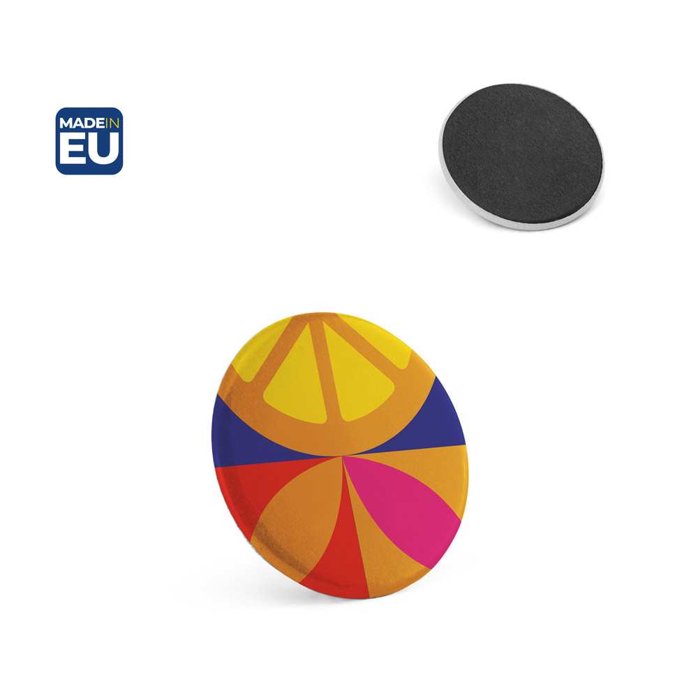 Button P'IN 4 magnetisch, mit Ihrem Logo, ø38 mm