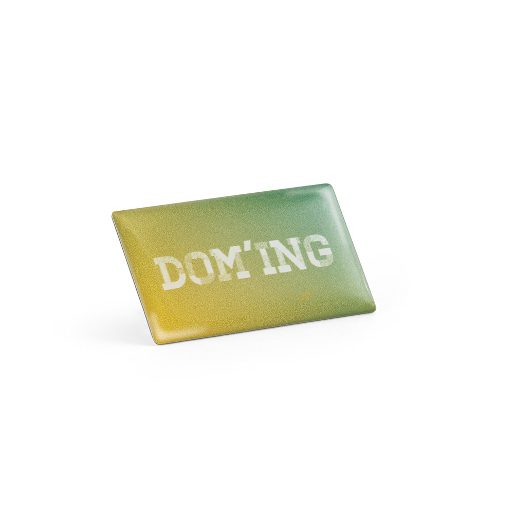 Doming 10 rechteckiger flexibler Doming-Badge mit Ihrem Logo, 35 × 20 mm