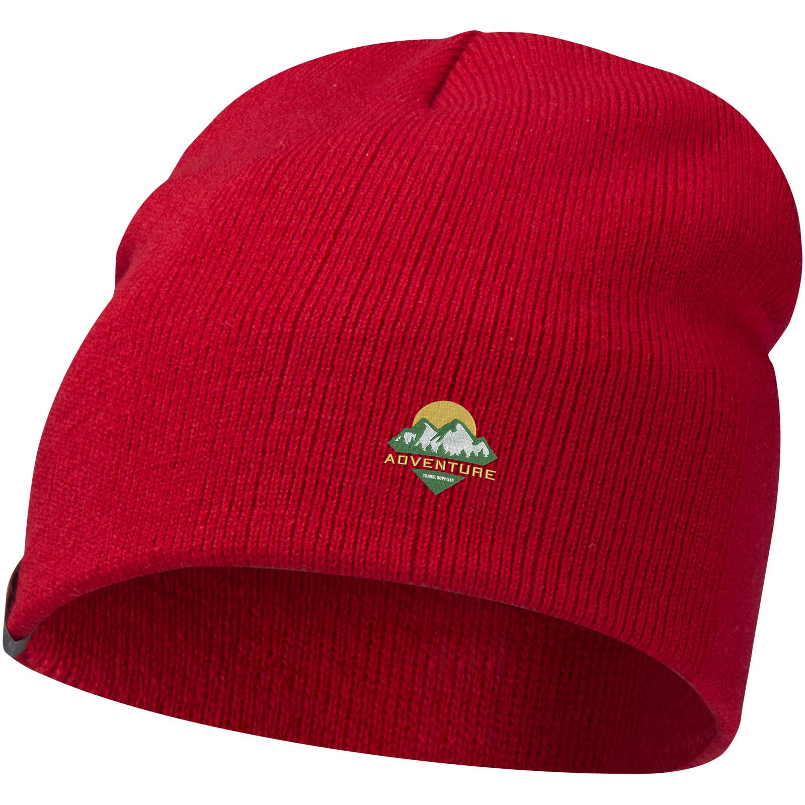 Izu Beanie Mütze mit Logo, 1x1 Rippstrick, 100 % Acryl