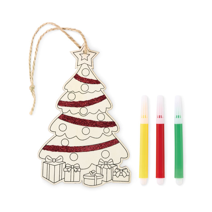 Weihnachtsschmuck aus Pappelholz - Borken