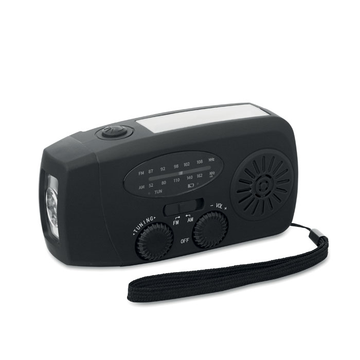 Tragbares Solar-Kurbelradio mit LED-Taschenlampe - Lauchhammer
