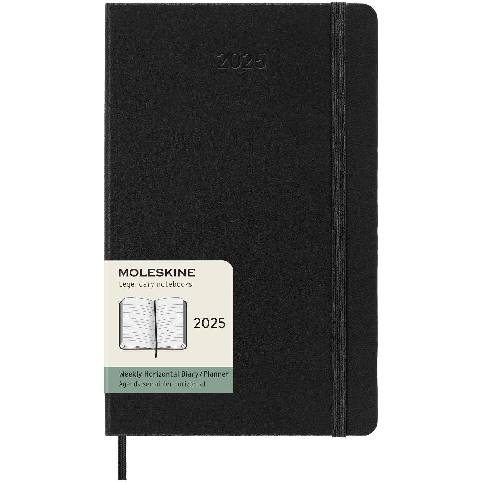 Terminplaner L Wochenplaner horizontal 12 Monate Moleskine Hardcover