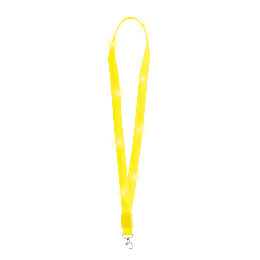 Leuchtender LED-Lanyard - Steinbach bedruckt als Werbeartikel Leuchtender LED-Lanyard - Steinbach bedrucken mit Logo