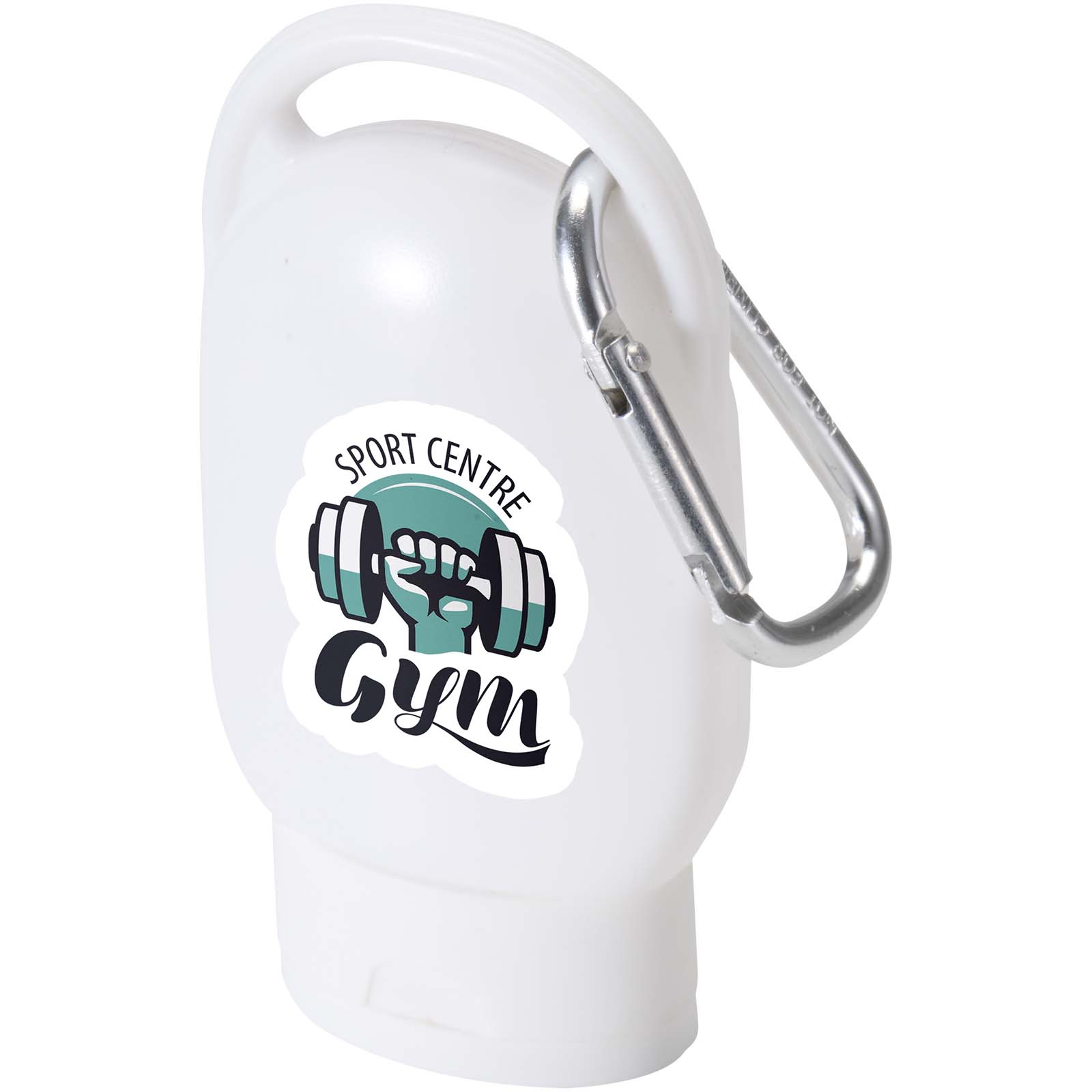Sonnencreme mit Karabiner - Sayda bedrucken mit Logo