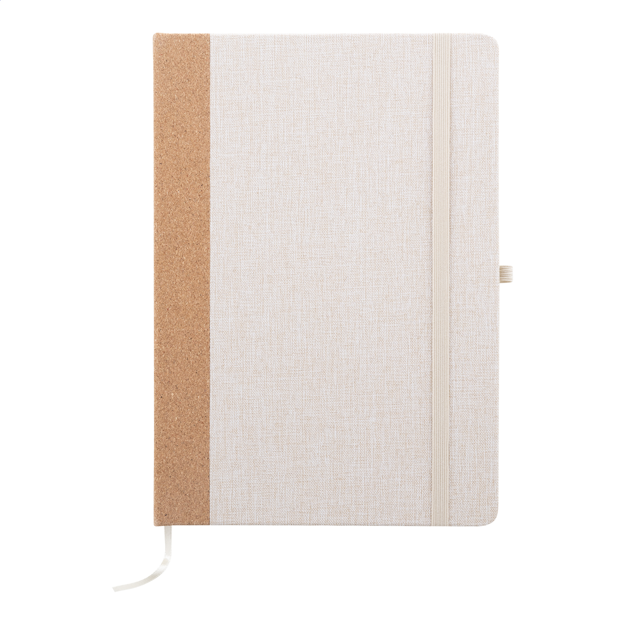 Coppet A5 Notizbuch mit RPET-Einband, Naturkork-Rücken und Logo