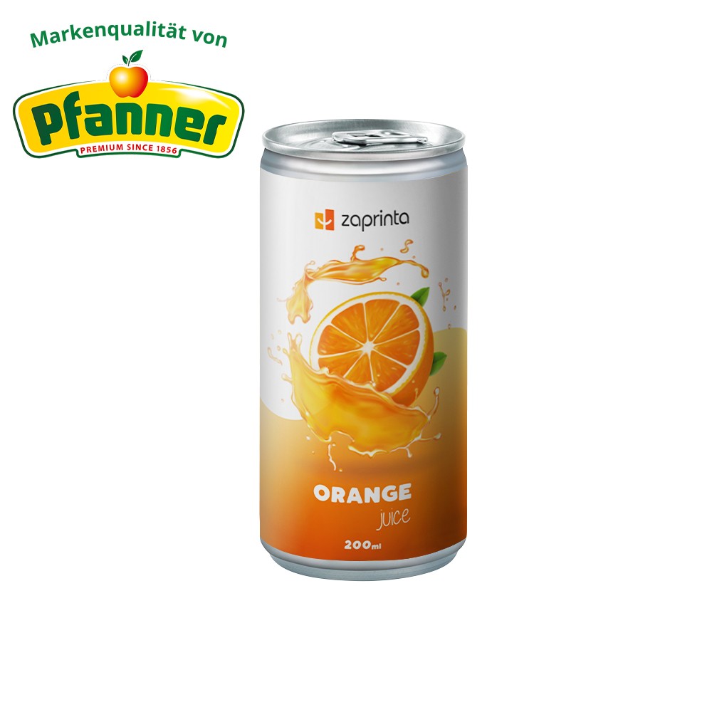 Personalisierte Dose mit Orangensaft 200ml