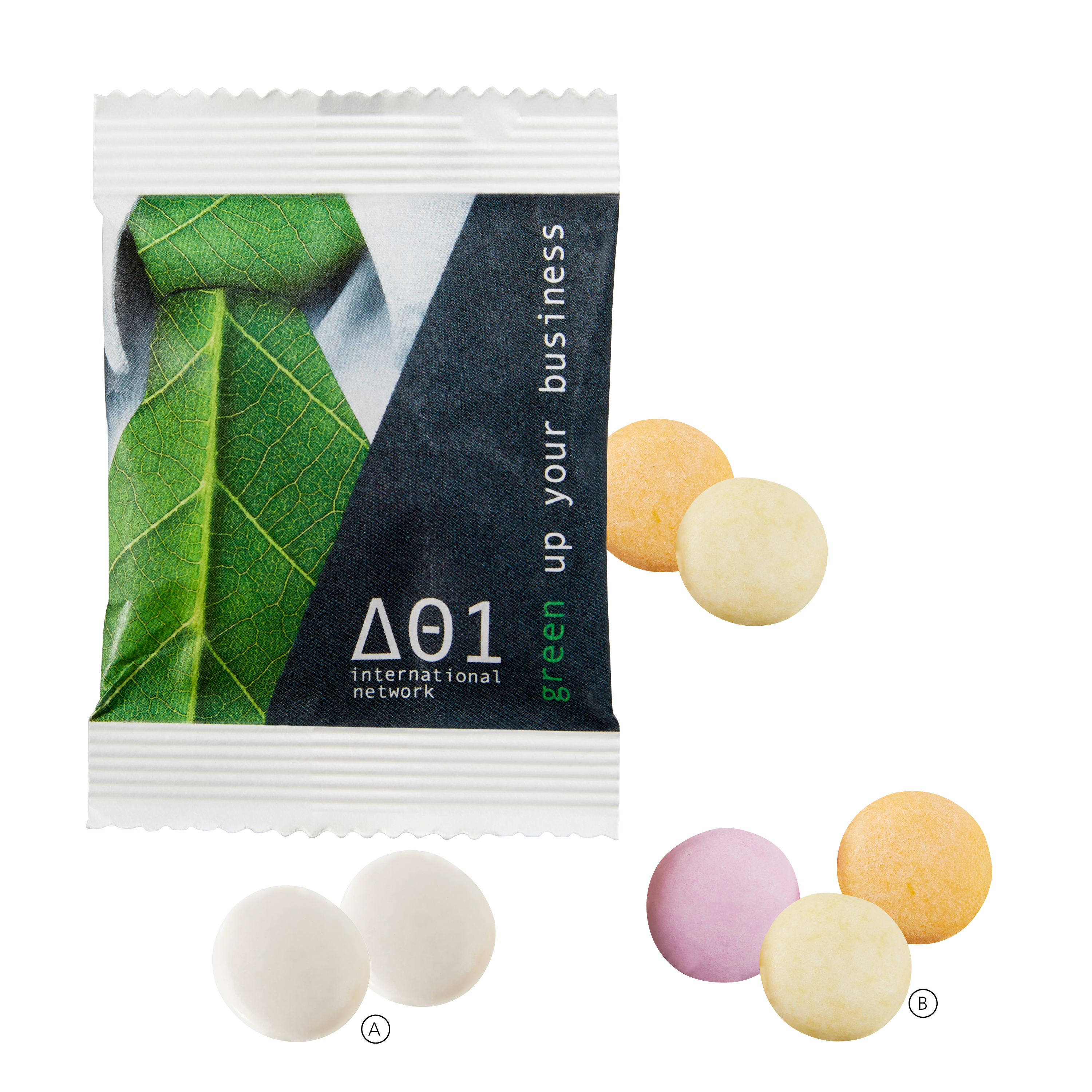 Mentos Duo Minz Mix im Papierbeutel - Grabow bedrucken mit Logo