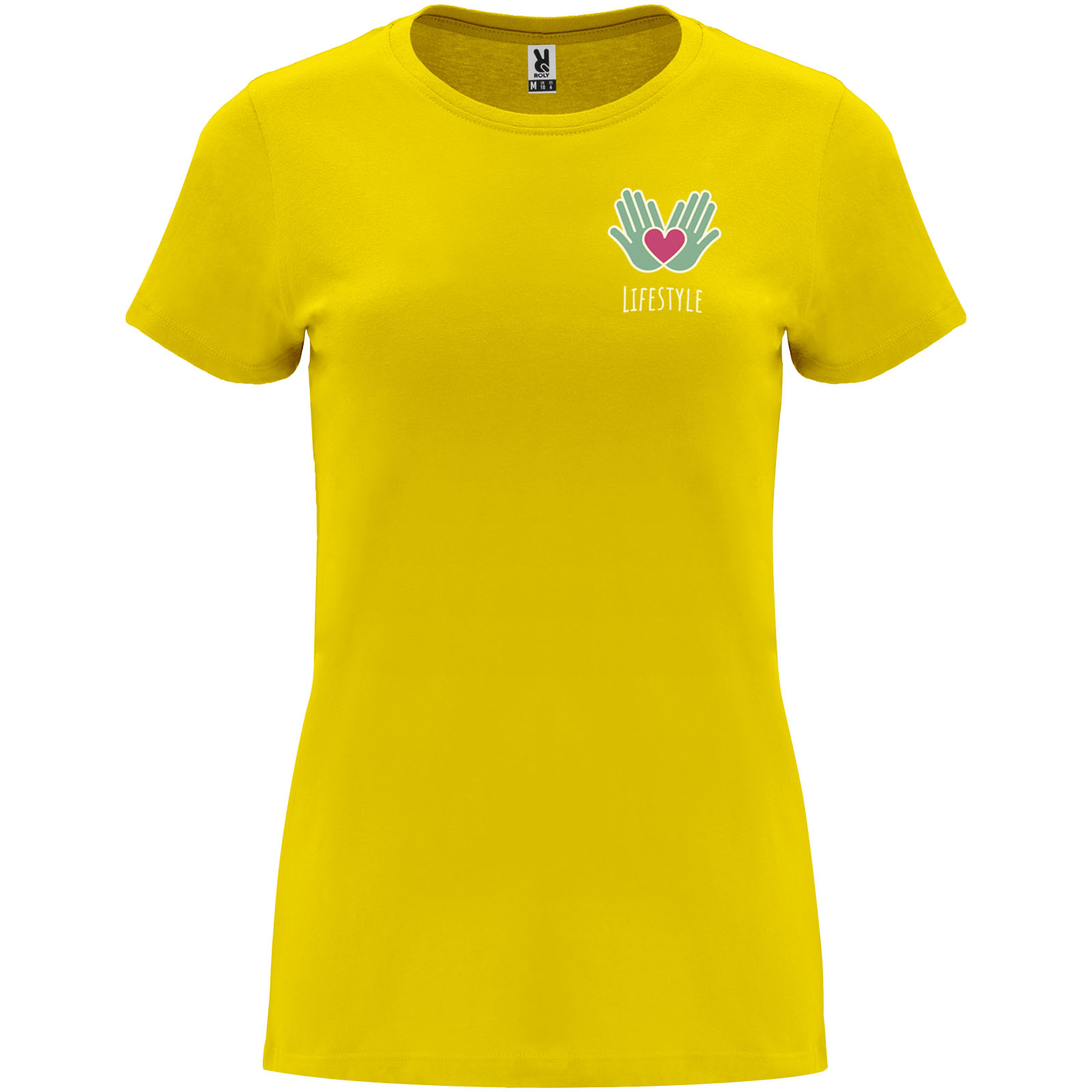 Capri Kurzarm-Dament-Shirt - Penig bedrukken met logo