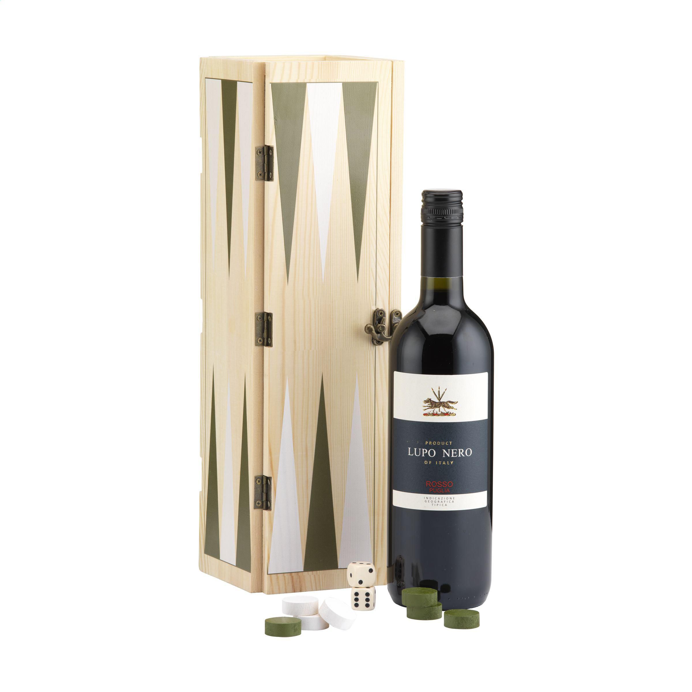 Weinspielbox: Backgammon Edition - Weilheim an der Teck bedrucken mit Logo