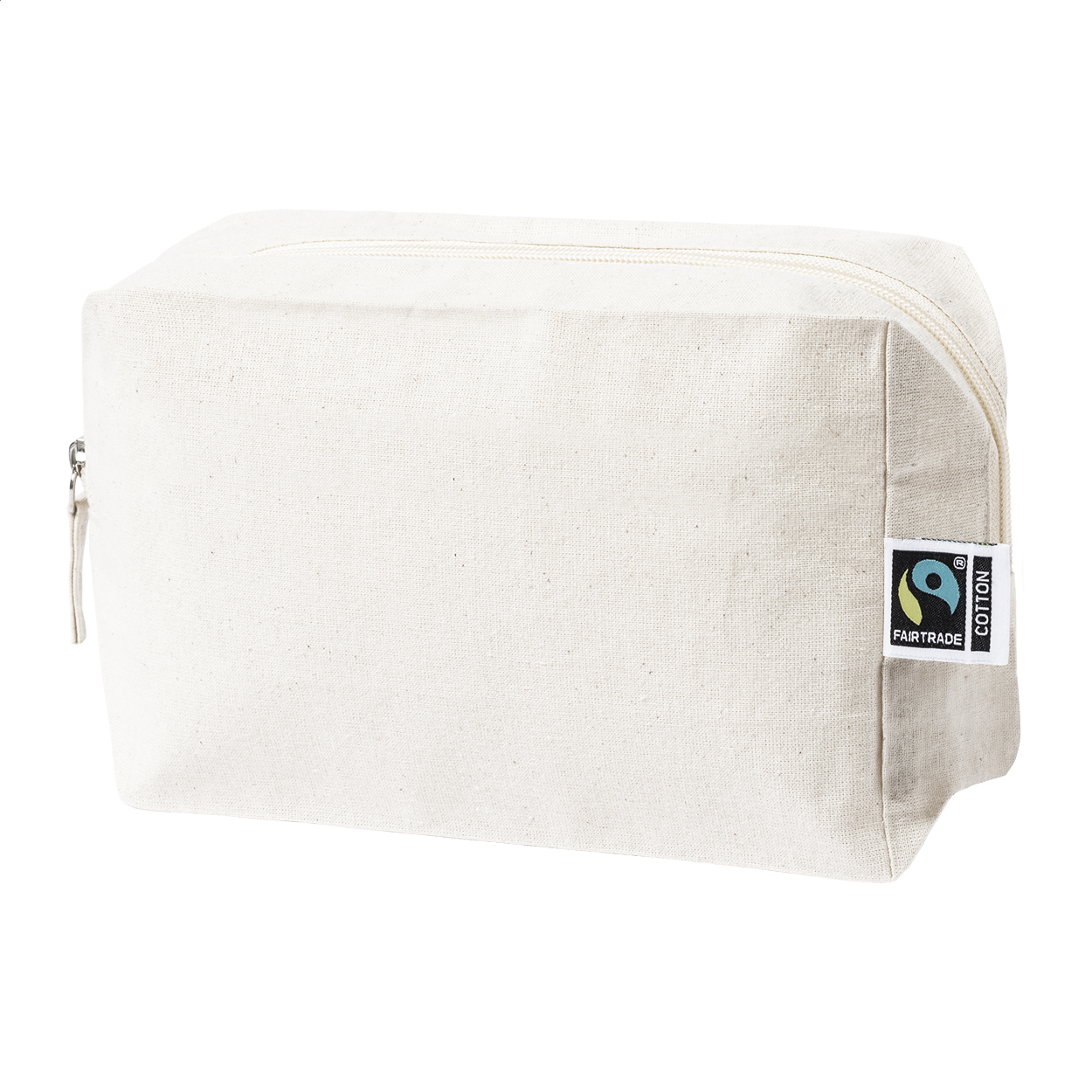 Ferbyss Plus Fairtrade-Kosmetiktasche aus Baumwolle 180 g/m² mit Logo