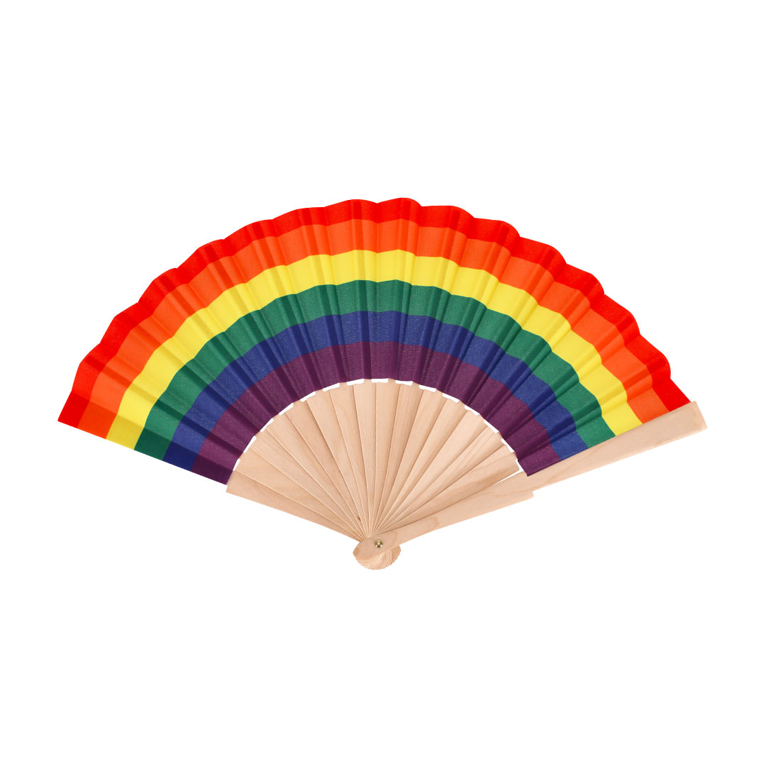 Regenbogenfächer Naturholz - Freital bedrucken mit Logo